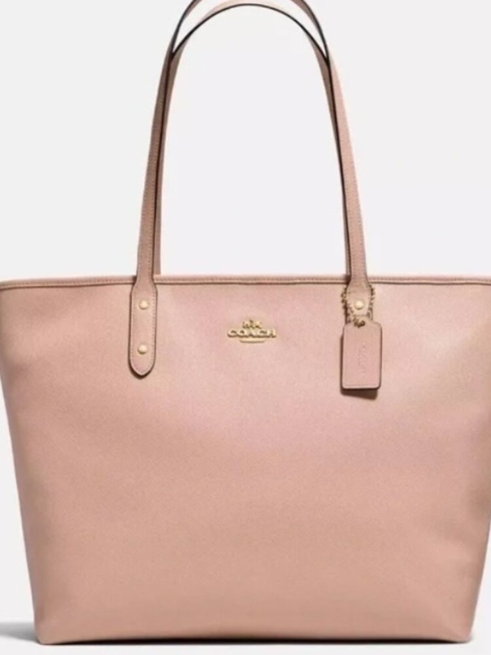 Coach Large City Tote in Blush, Excellent Used Condition